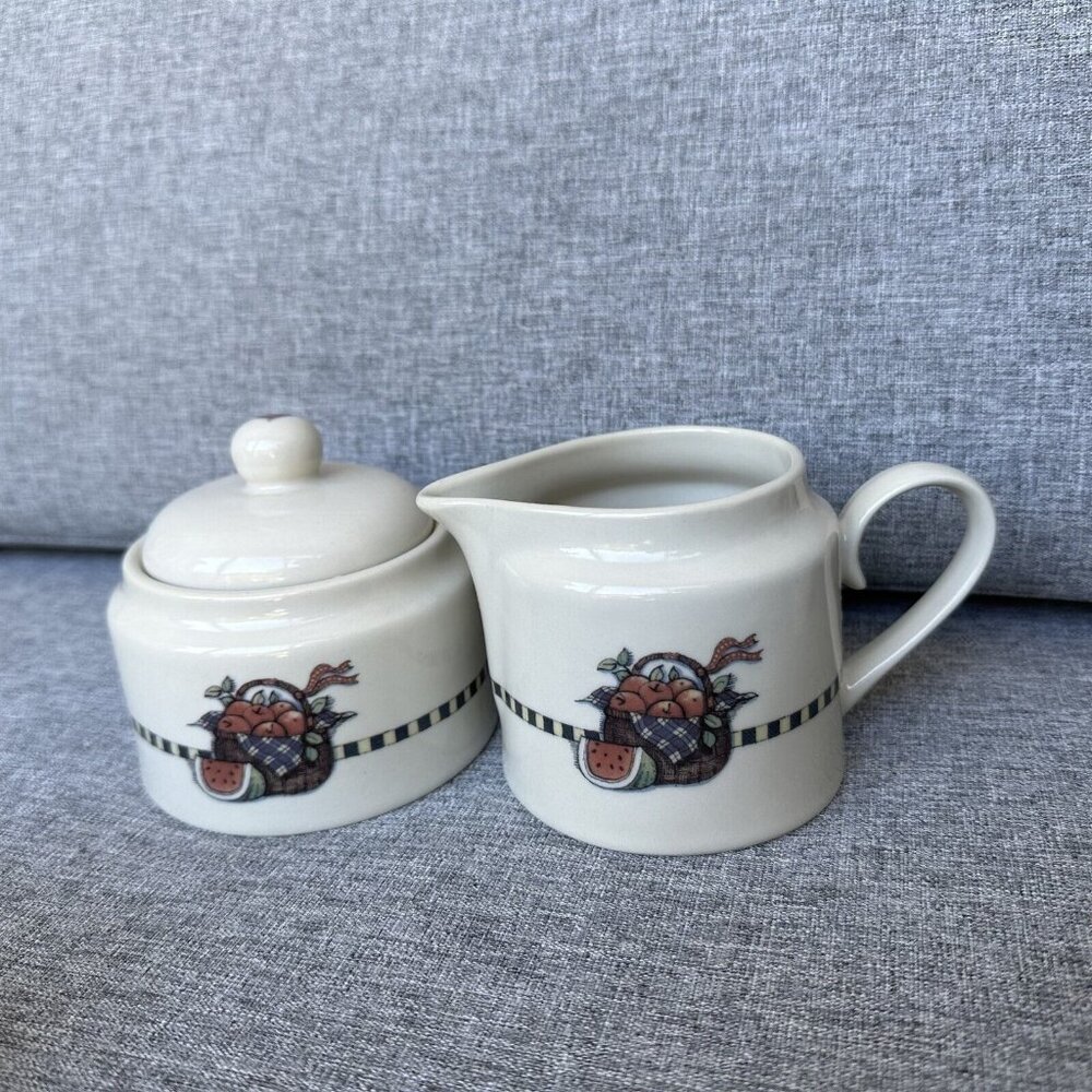 International Tableworks Creamer and Sugar Bowl Susan Winget Windy Hill 1995